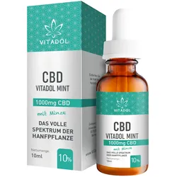 CBD VITADOL MINT 1000mg Hanfxtrakt Öl mit Minze 10 ml Öl