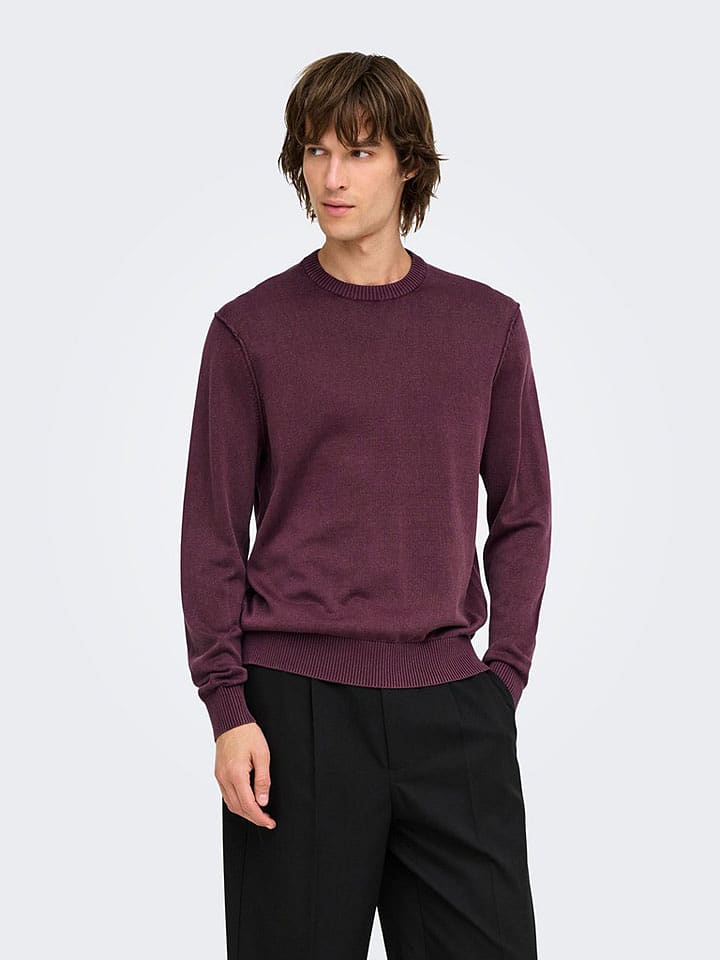 ONLY & SONS Pullover in Pflaume - L