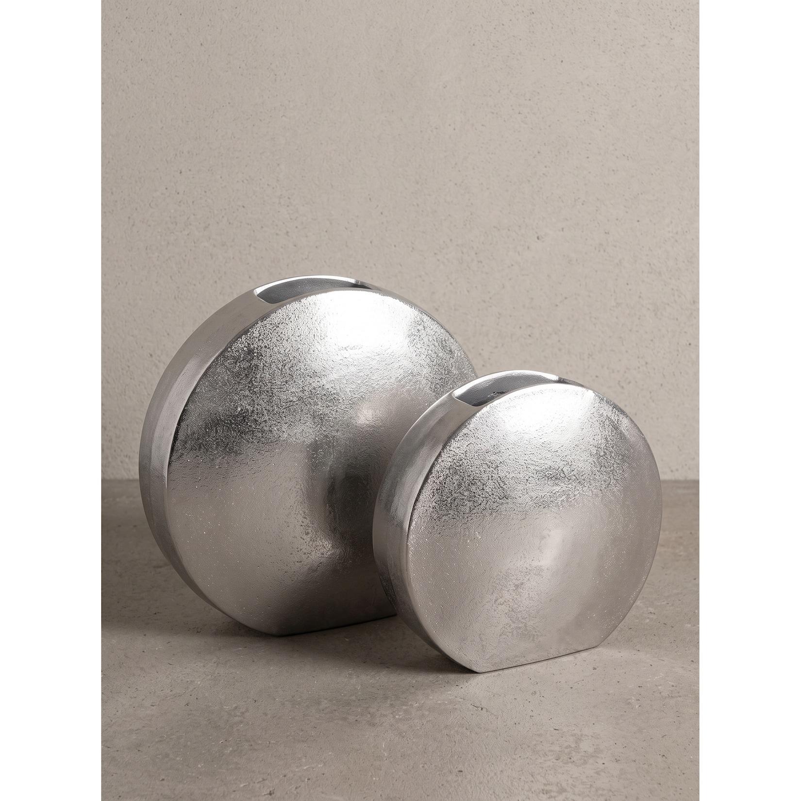 Vasen 2er-Set Aluminium Silber 35x13,5x34 cm - BERLENGA Kadima