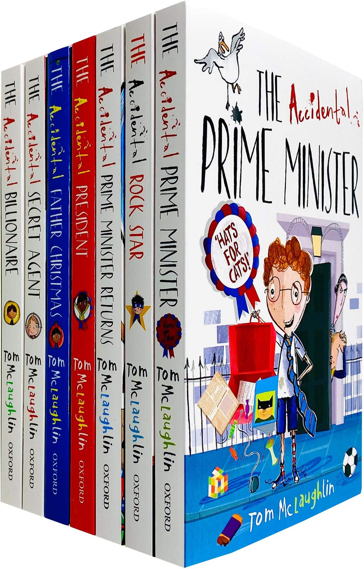 Oxford University Press The Accidental Series 7 Books Collection Set by Tom McLaughlin - Paperback - Ages 9-12 - Humorous Children's Fiction Gift Set