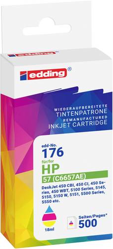 Edding Druckerpatrone ersetzt HP 57, C6657A Kompatibel Color EDD-176 18-176
