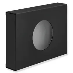 Hewi System 900 Hygienebeutelspender 900.06.01160DC aus Edelstahl, pulverbeschichtet, schwarz tiefmatt, Wandmontage