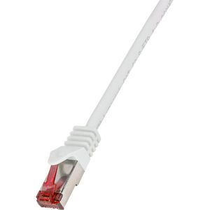 LogiLink Netzwerkkabel PrimeLine, CQ2021S, weiß, Cat 6, 250MHz, 1Gbit/s, S/FTP, RJ45 auf RJ45, 0,5m