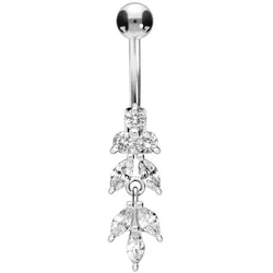 Titan Bananabell mit 925er Silber-Design BLÄTTER