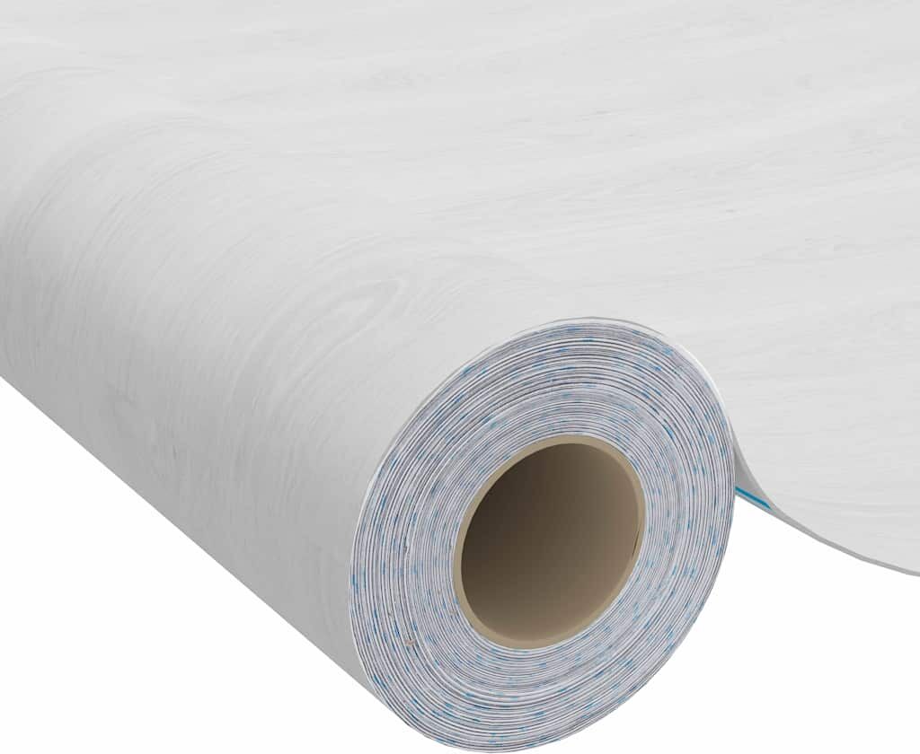vidaXL Láminas autoadhesivas para muebles PVC madera blanca 500x90 cm Blanco