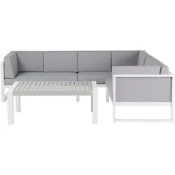 LOUNGE-SET 6-Sitzer grau Castella