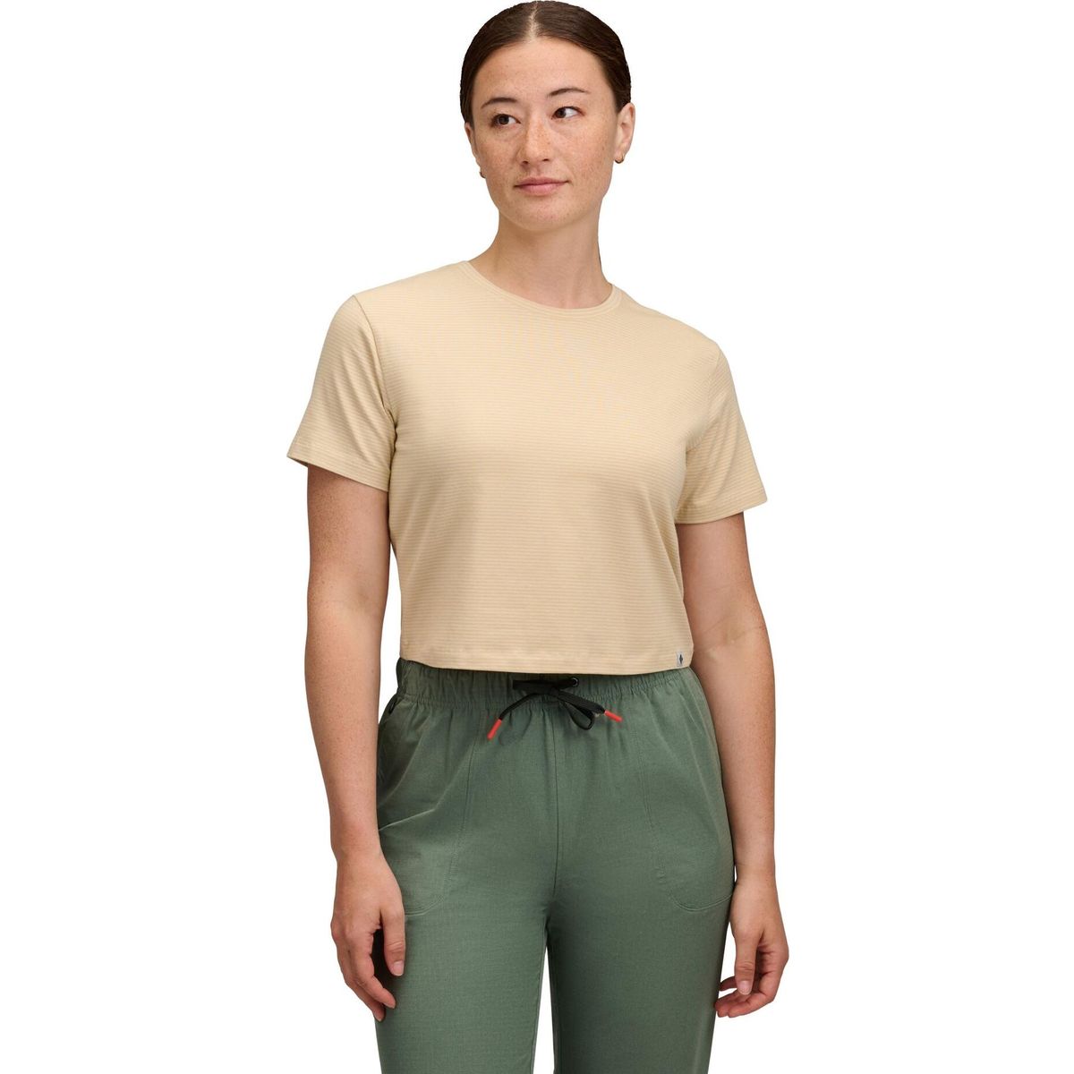 Black Diamond W BD Stripe Crop SS Tee white oak-off white (9662) MED AP7524189662MED1
