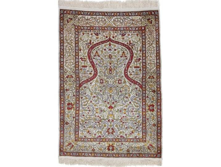Hereke Seide Teppich 75x106 Handgeknüpft Orientteppich Seide