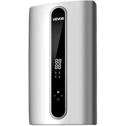VEVOR Elektronischer Durchlauferhitzer 18 kW Warmwasserbereiter 3-Phasig, Warmwasserbereiter für Dusche Bad & Küche, ABS-Gehäuse, Aluminiumguss-Heizelement, 30-55°C Einstellbar, LED-Touch-Bedienung