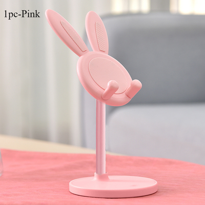 Discount Dollar Deals Rabbit Phone Stand, Desktop Adjustable Phone Grip, Cute Phone Stand Accessories pink