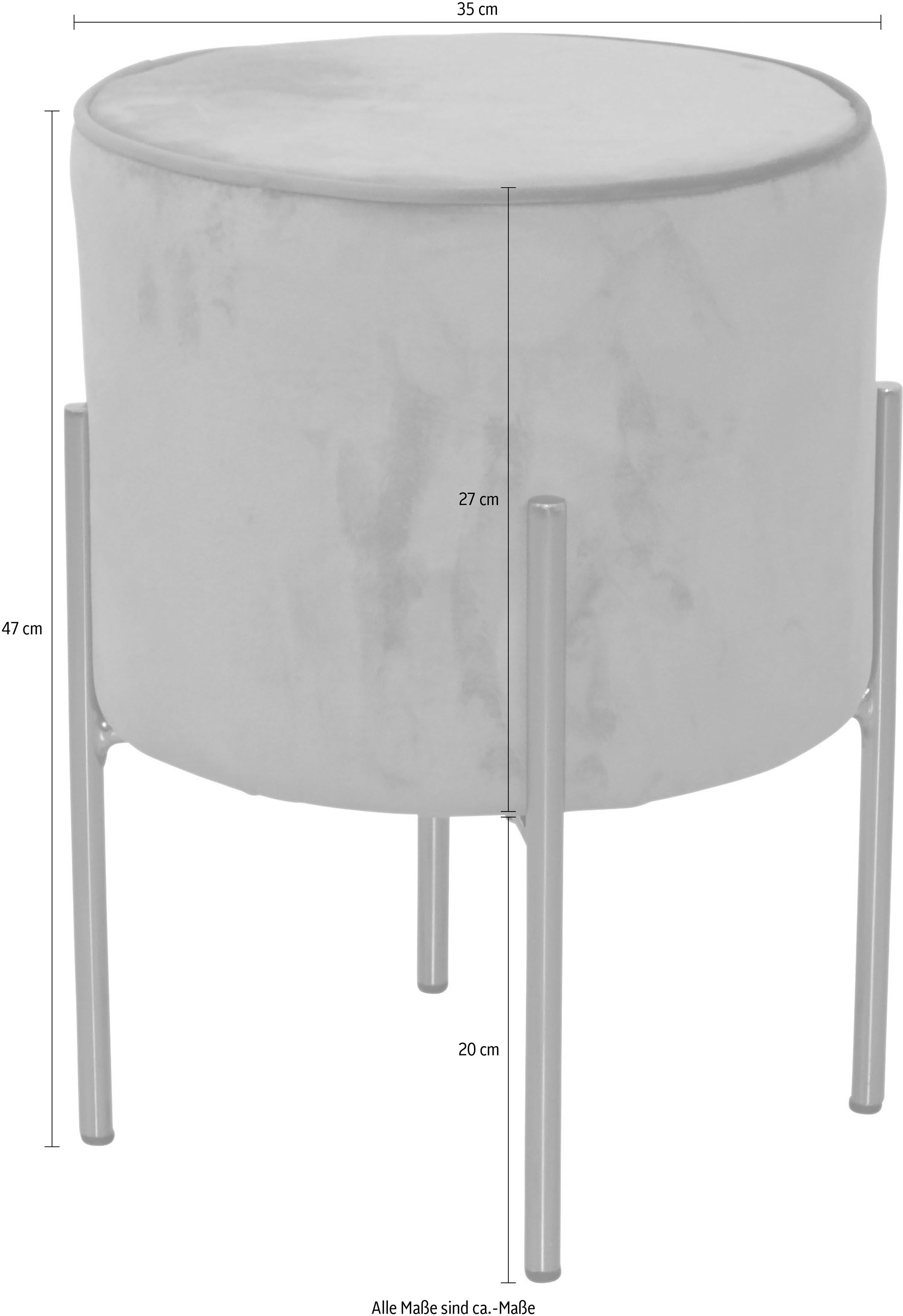 Sitzhocker INOSIGN "Liano", blau, H:47cm, Hocker, Sitzhocker