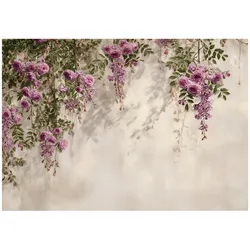 FOTOTAPETE Blumen Hängend Lila 300x210 cm