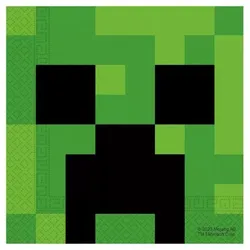 Minecraft: Servietten mit Creeper-Motiv – 20 Stück