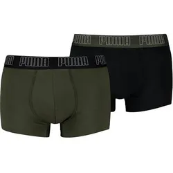 PUMA Herren Boxershorts, 2er Pack -  Everyday Trunks 2P, Cotton Stretch, einfarbig, Größe XL in Schwarz Schwarz