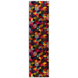 Vielseitiger Wohnzimmer-Teppich `Meon Tom`, Farbenfrohes Design. 66x230 cm | Kadima Design
