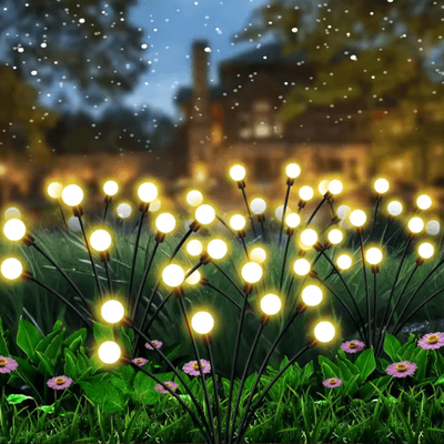 Inspire Picks 10 LED Solar Firefly Garden Lights Waterproof Swaying Outdoor Landscape Lighting warm