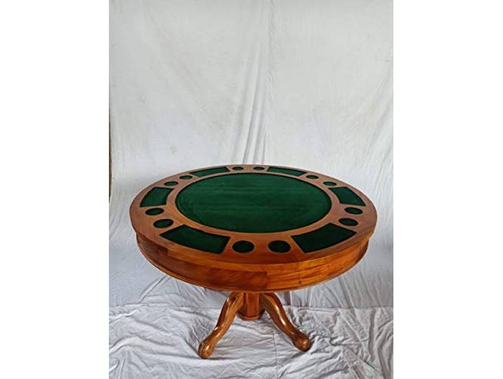Kunibert Pokerspieltisch Poker/Esstisch Alles in einem Tisch, Massivholz rund Breite120cm Farbe: Natur