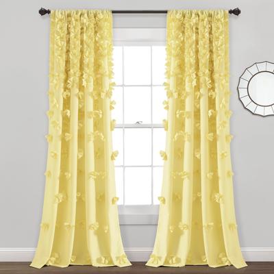 Lush Decor Riley Hand Crafted Window Curtain Single Panel