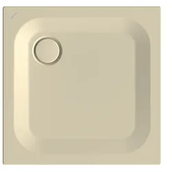 Bette quadrat Duschwanne „BetteUltra“ 750 × 750 mm ohne Oberflächenbeschichtung, ohne Oberflächenveredelung, ohne Wannenträger, in Cream