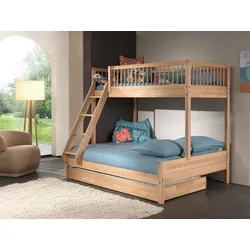 Etagenbett FORREST Eichefarben ca. 90/140x200 cm Bettlade