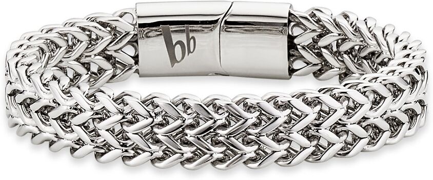 Armband BRUNO BANANI "Schmuck Geschenk Armkette Ankerkette 12 mm breit Silber" Gr. 23, silber (edelstahlfarben), Armbänder, Damen, 23, Edelstahl, Armband edelstahlfarben 23, Edelstahl