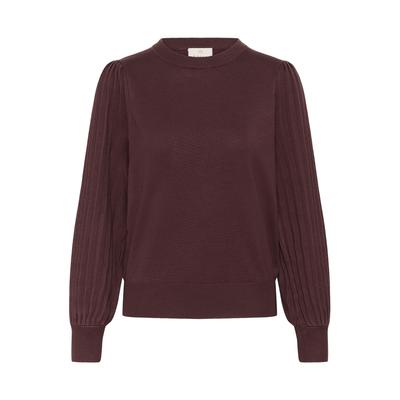 Strickpullover KAFFE "Damen Strickpullover KAlone", Damen, Gr. L, braun (fudge), Obermaterial: 80% Viskose CV. 20% Nylon NY., Pullover Strickpullover