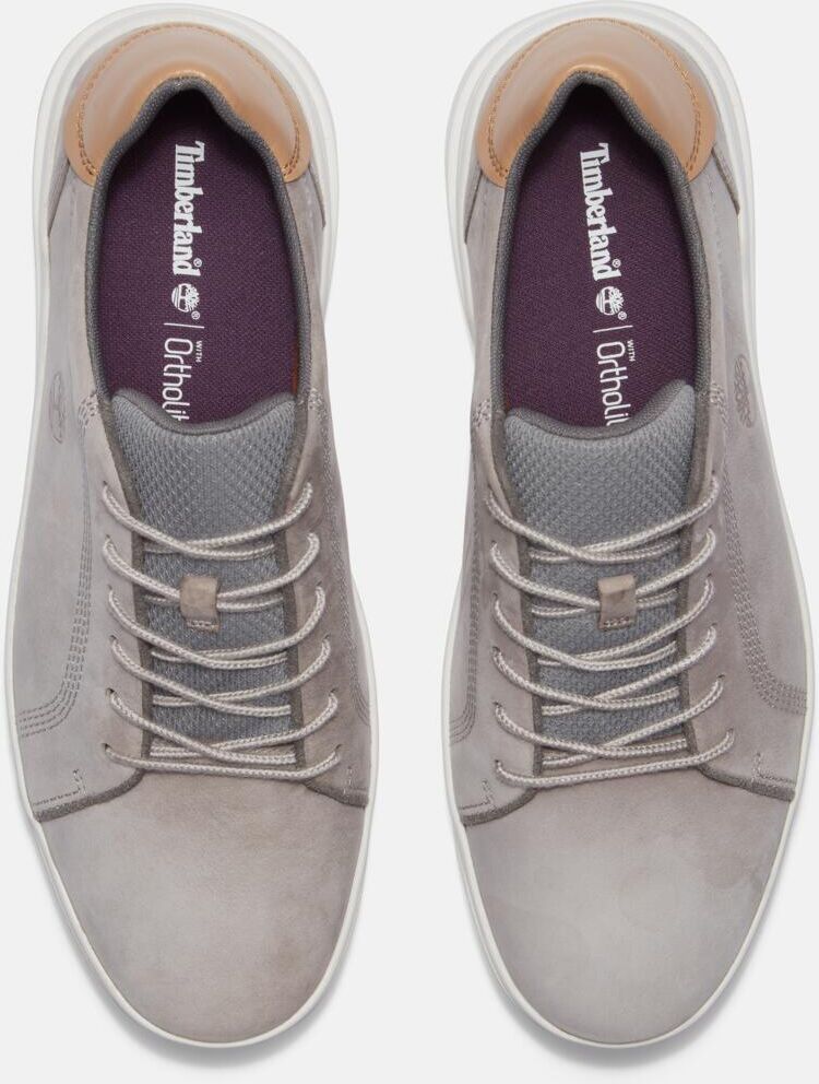 Sneaker TIMBERLAND "SENECA BAY - LOW LACE UP SNEAKER", Herren, Gr. 42, atmungsaktiv, grau (lt gry nubuc), Leder, Schuhe Sneaker, aus Leder lt gry nubuc 42, atmungsaktiv