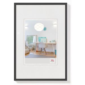 walther-design Bilderrahmen New Lifestyle KV045B, 30 x 45 cm, Echtglas, Kunststoffrahmen, schwarz