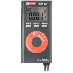 RS PRO, Multimeter, IDM5A Digital Wallet Multimeter (CAT II 600V, CAT III 300V, Hand-Multimeter)
