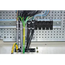 Schneider Electric NSYSCCDINLG140 Set,10 Kabelstützen, Kunststoff, Länge 140mm.  - 10 Stück