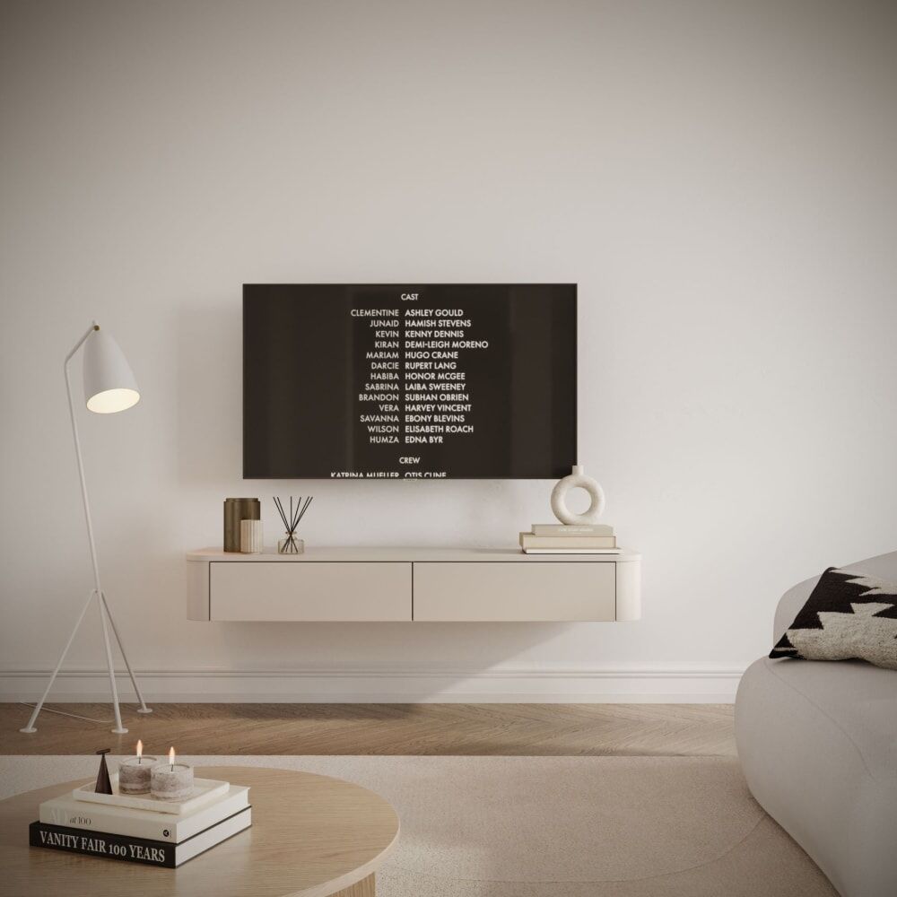 Selsey Meuble tv mural, gris cachemire, 140 cm Taupe 140x20x140cm
