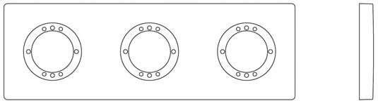 Ideal Standard 3 trous A1506AA 83 x 249 mm, chromée