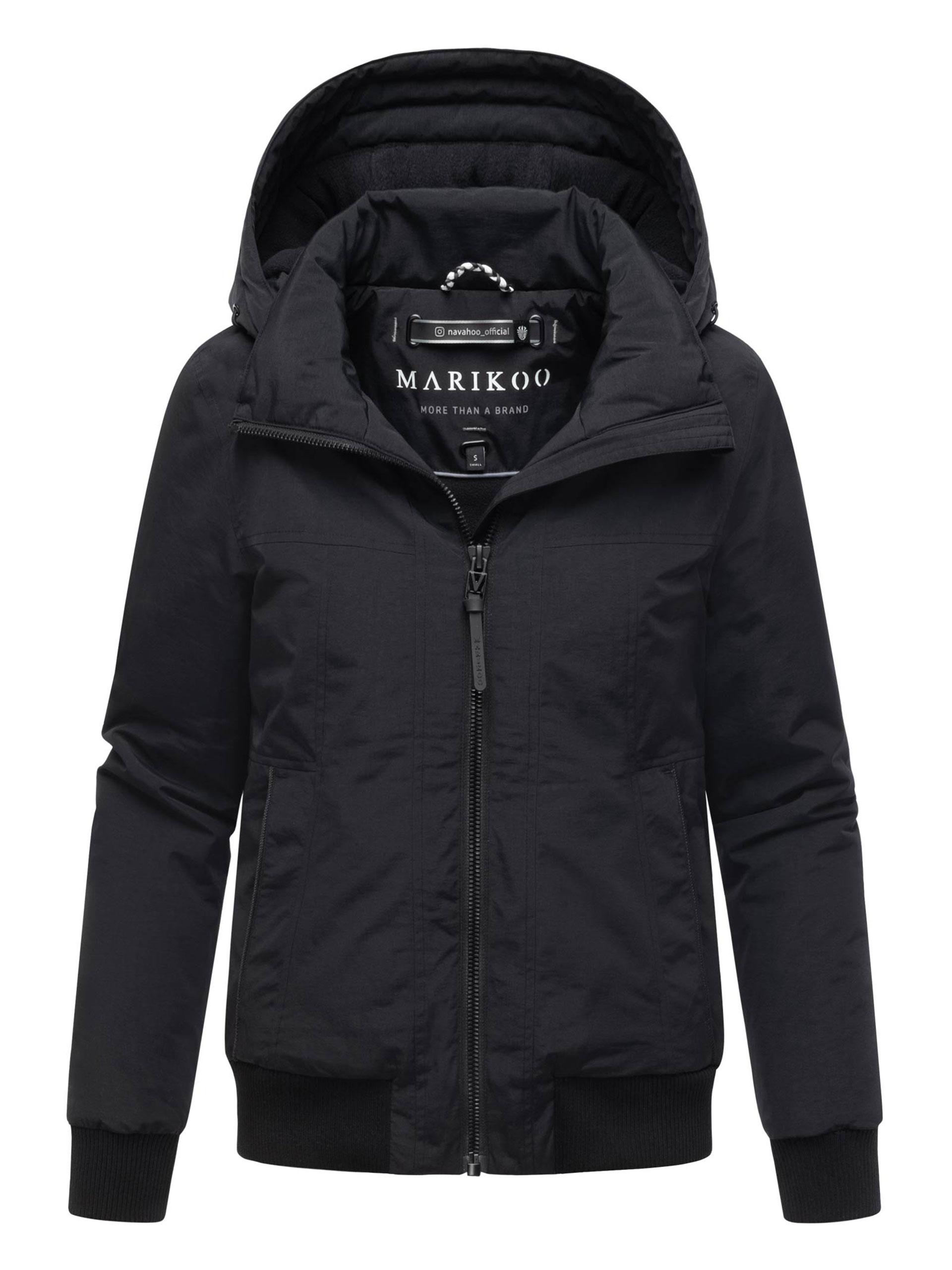 Marikoo Damen Winterjacke Mooni 16 im sportlichen Bomber-Stil mit Kapuze