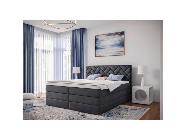 Boxspringbett mit Topper & Bettkasten 180x200 Loreno