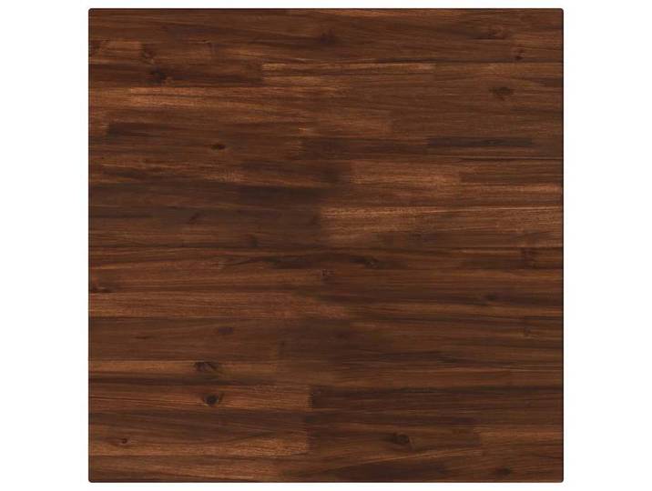 Table à manger Carré - UU - Bois d'Acacia Massif - Marron foncé et noir - Design moderne - 70x70x75 cm cqa51l