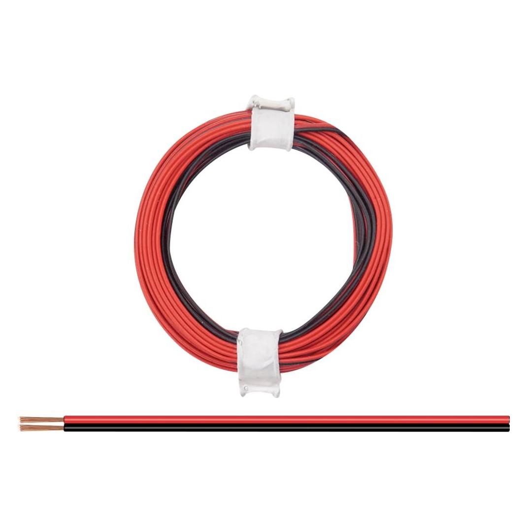 Donau ZWILLINGSLITZE 0,08 / 5m rot-schwarz (5 m) (114-01)