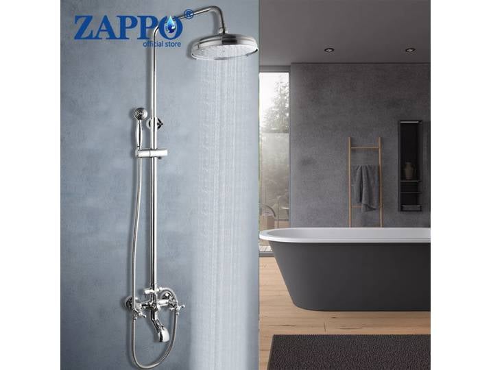 ZAPPO robinets de douche de salle de bains contemporains, robinets de douche de qualité supérieure, robinets de bain, ensemble de pomme de douche pluie mélangeur Torneira