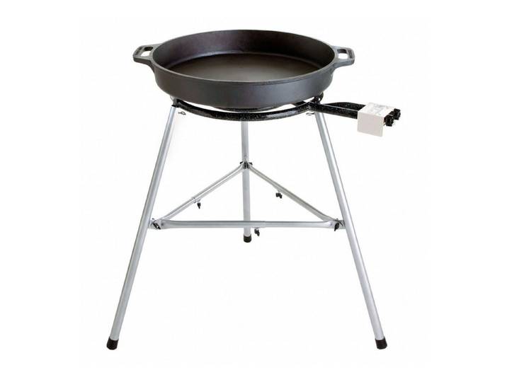 PAELLA WORLD Camping-Gasgrill Paella World Gusspfannen Set 5 Brenner mit Paella-Pfanne Gusseisen Ø