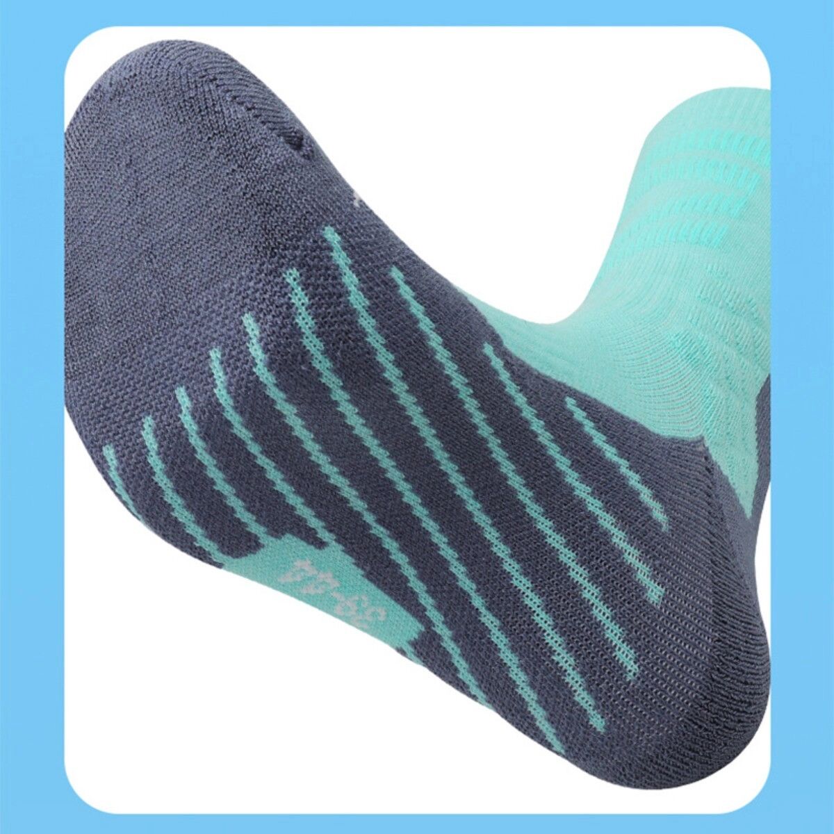 INF Rutschfeste, mittelhohe Wandersocken – Merinowolle mit gepolstertem Frottee-Fußbett, atmungsaktiv, schnell trocknend und Blau