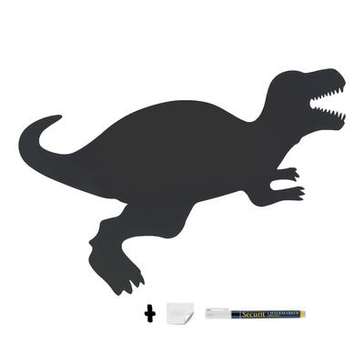 Securit® Wandtafeltafel - Silhouette Dinosaurier - Kreidestift und Klett-Kit zur Wandbefestigung inklusive