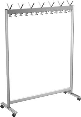 Reihen-Garderobenständer, Leichtmetall, 960 mm breit, ohne Schirmhalterung
