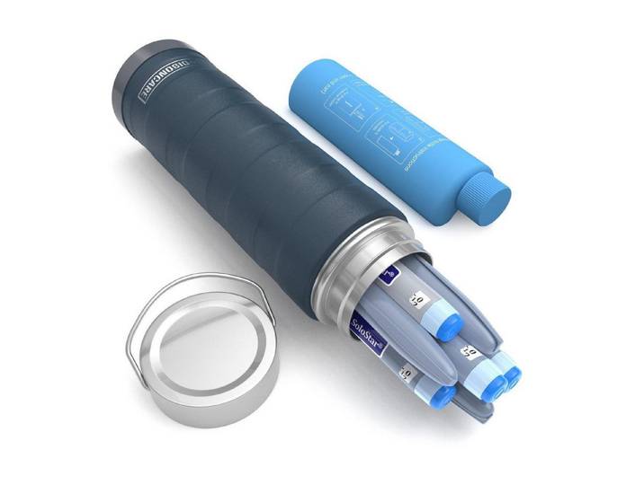 LuxusKollektion Kühltasche Kühltasche Insulin Pen 2-8 Grad Kühlakkus TSA Blau