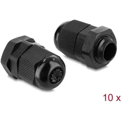 Delock Kabelverschraubung M12 x 1,5 mm 10 Stück schwarz