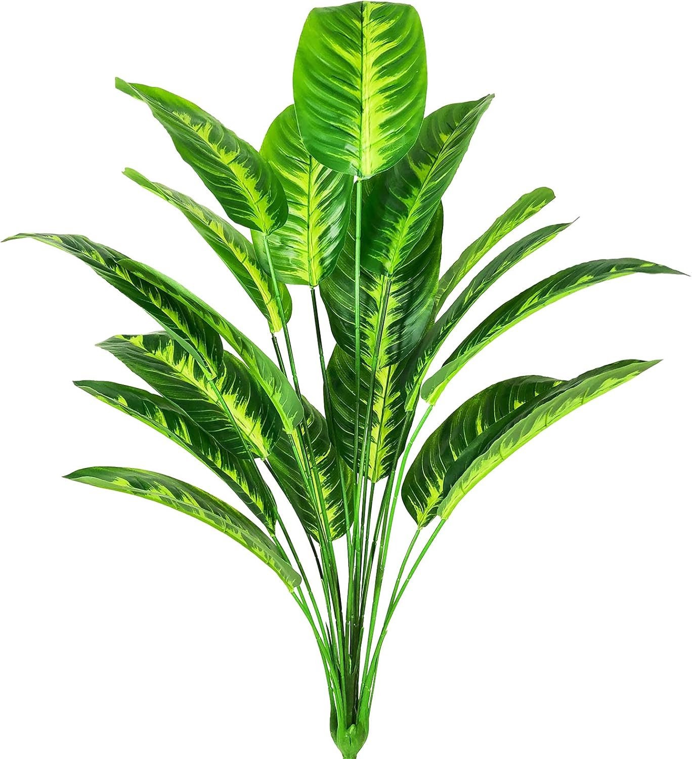 SnelShoppen Kunstplant Bananenboom met Palmbladeren, Groen, 80 cm