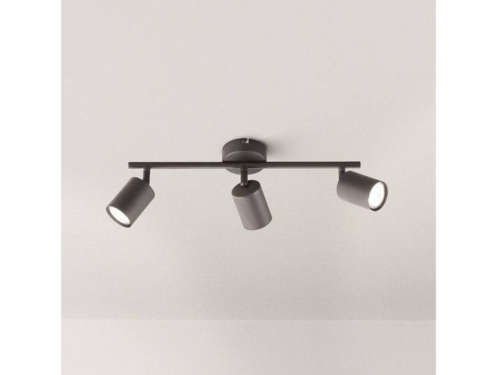 FISCHER & HONSEL LED-Deckenstrahler Vano schwarz, dreiflammig lang, schwarz, für Wohn- / Esszimmer, Metall, Modern, LED Deckenlampe
