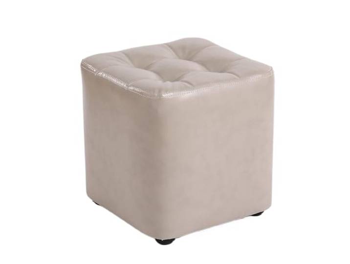 DANNMPX Sitzhocker Wohnzimmer Moderner Quadratischer Fußhocker Aus Leder for Den Eingangsbereich des Wohnzimmers Zusätzliche Sitzplätze(Beige)