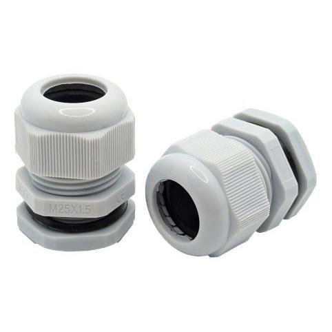 Tecline Kabelverschraubungen metrisch, IP68, grau, M25 x 1,5 VPE: 10 Stück (M25x1.5-GR)