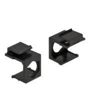 Delock Keystone Abdeckung schwarz mit 9.7 mm Durchführung 4 Stück Digital/Daten (86739)