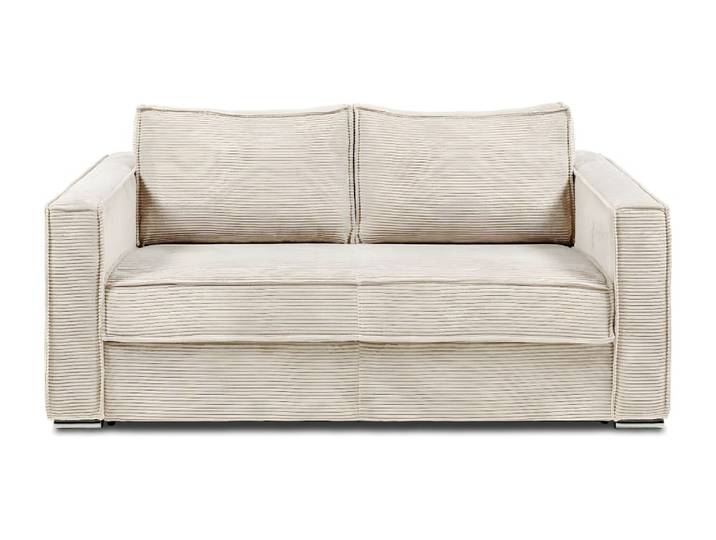 Canapé convertible velours 3 places beige}