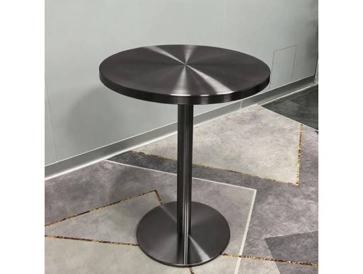 MDEUFYWEGB Kleiner runder Tisch aus Edelstahl, Bistro-Stehtisch Runder Bistrotisch aus Edelstahl für Küche Bar Esszimmer, moderner Stehtisch(D,40cm/15.7in)